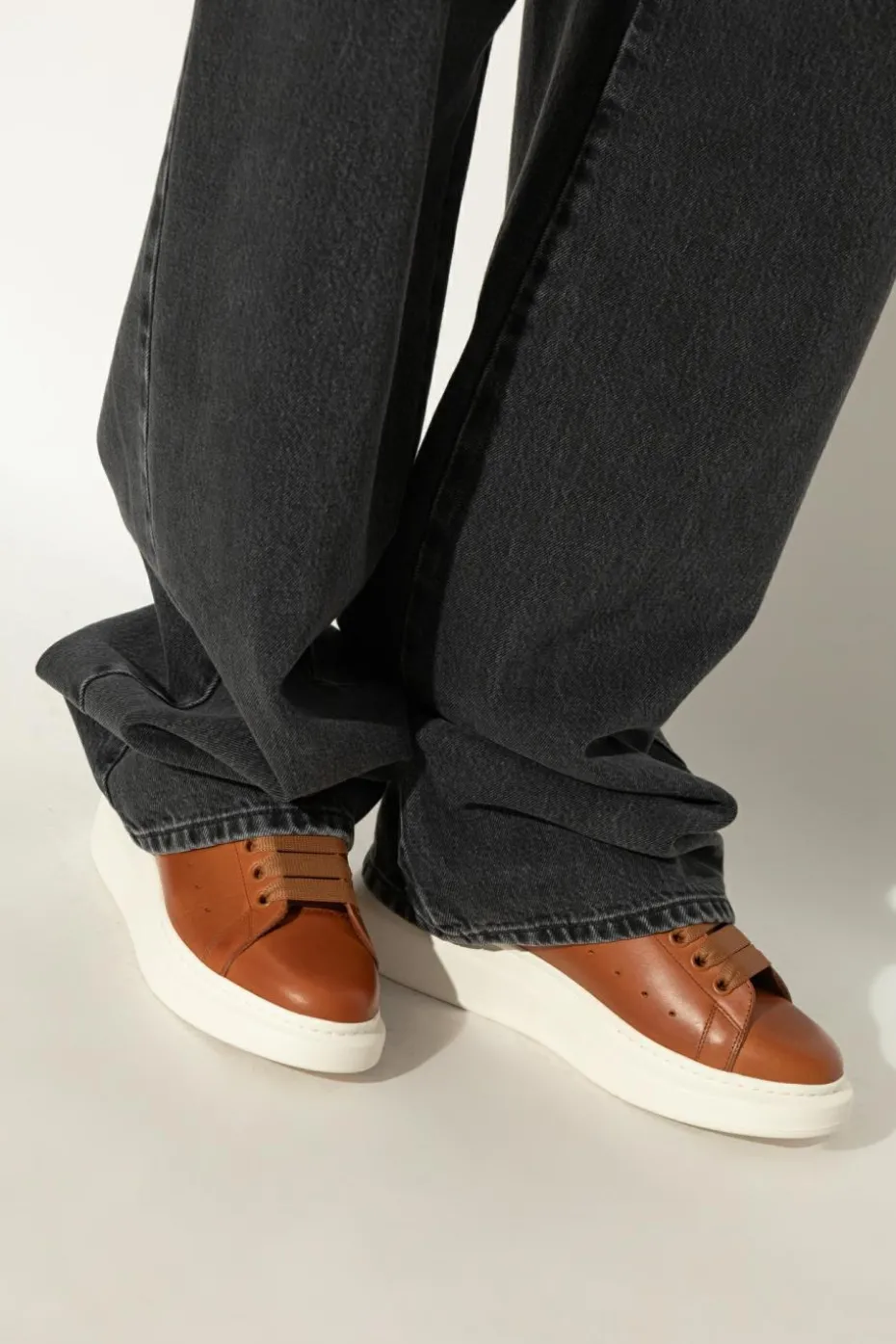Alexander McQueen BRĄZOWY Buty sportowe `Oversized Retro`