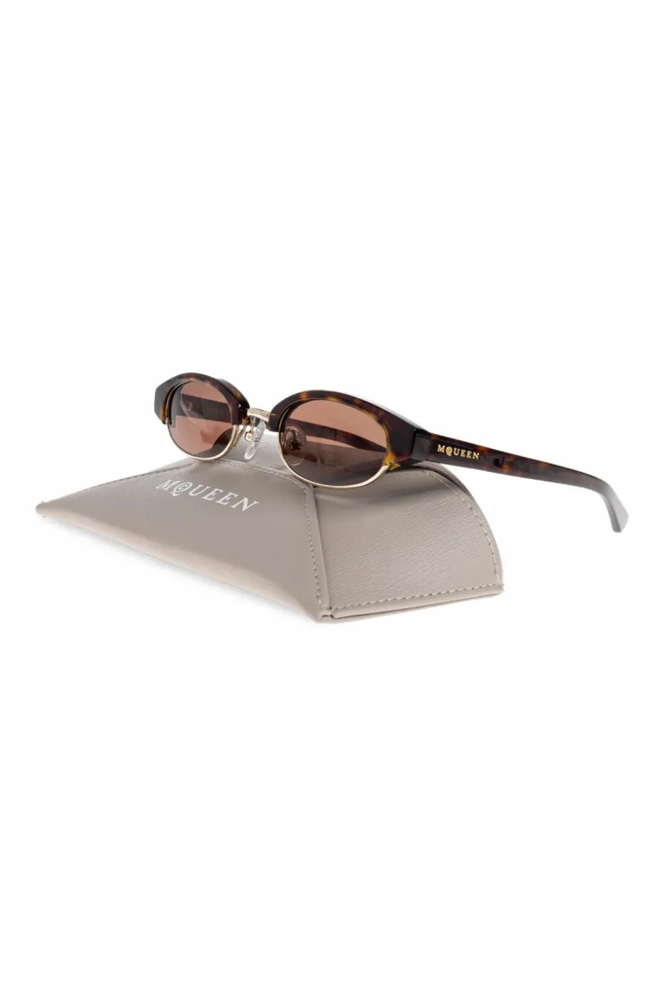 Alexander McQueen BRĄZOWY Okulary przeciwsłoneczne