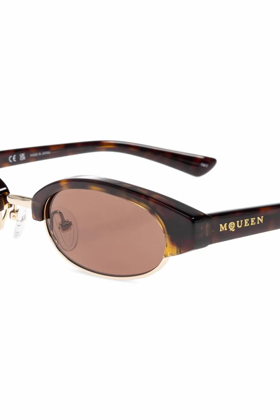 Alexander McQueen BRĄZOWY Okulary przeciwsłoneczne