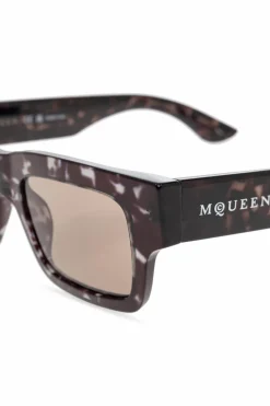 Alexander McQueen BRĄZOWY Okulary przeciwsłoneczne