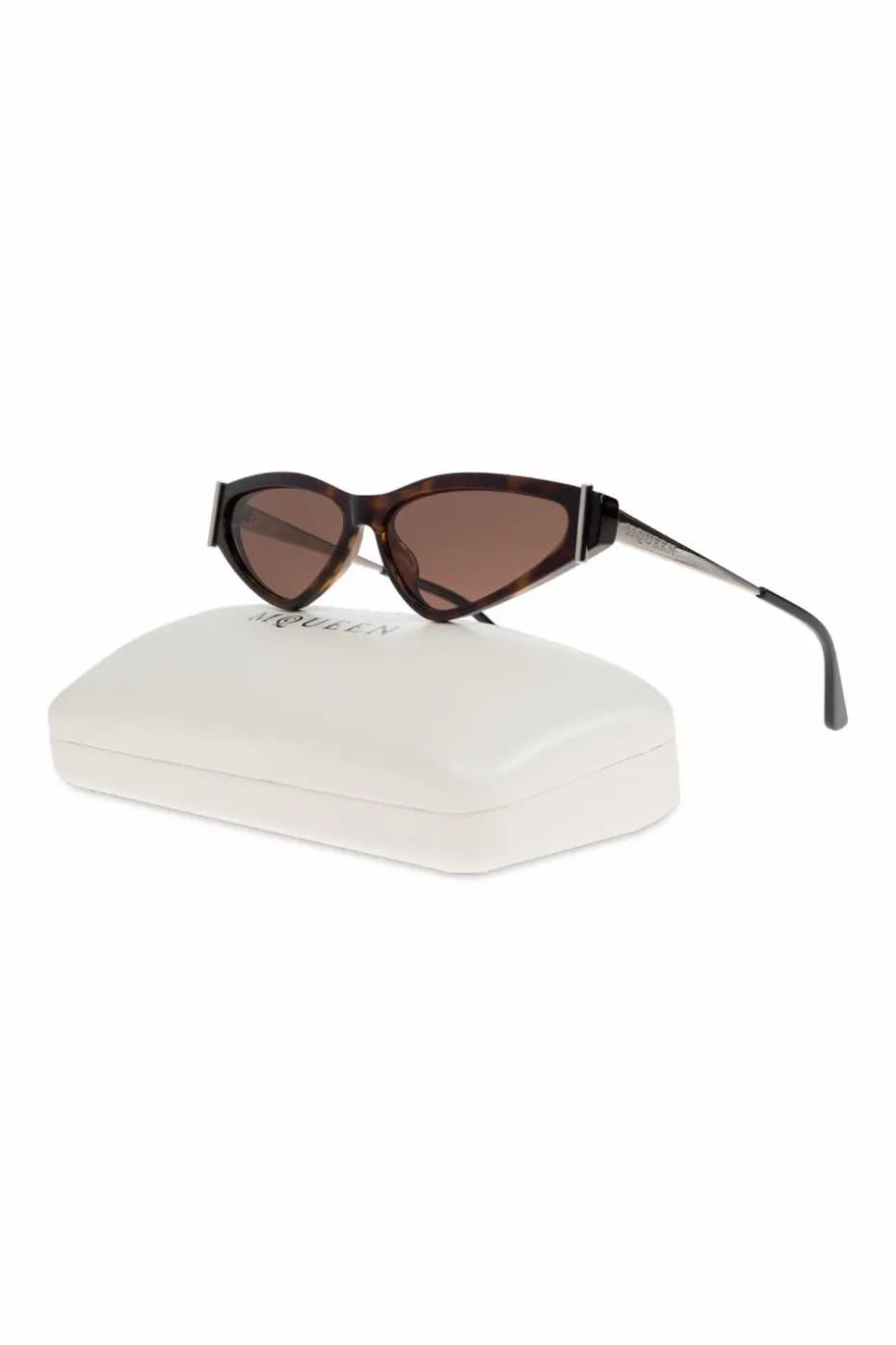 Alexander McQueen BRĄZOWY Okulary przeciwsłoneczne
