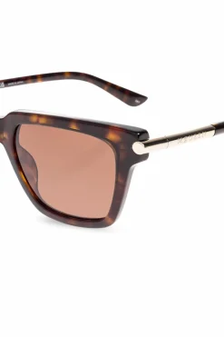 Alexander McQueen BRĄZOWY Okulary przeciwsłoneczne