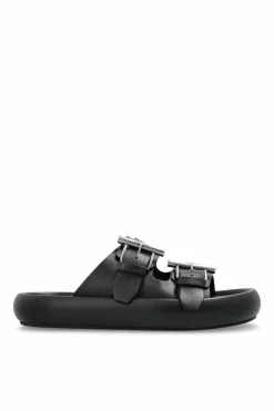 Alexander McQueen CZARNY Klapki z logo