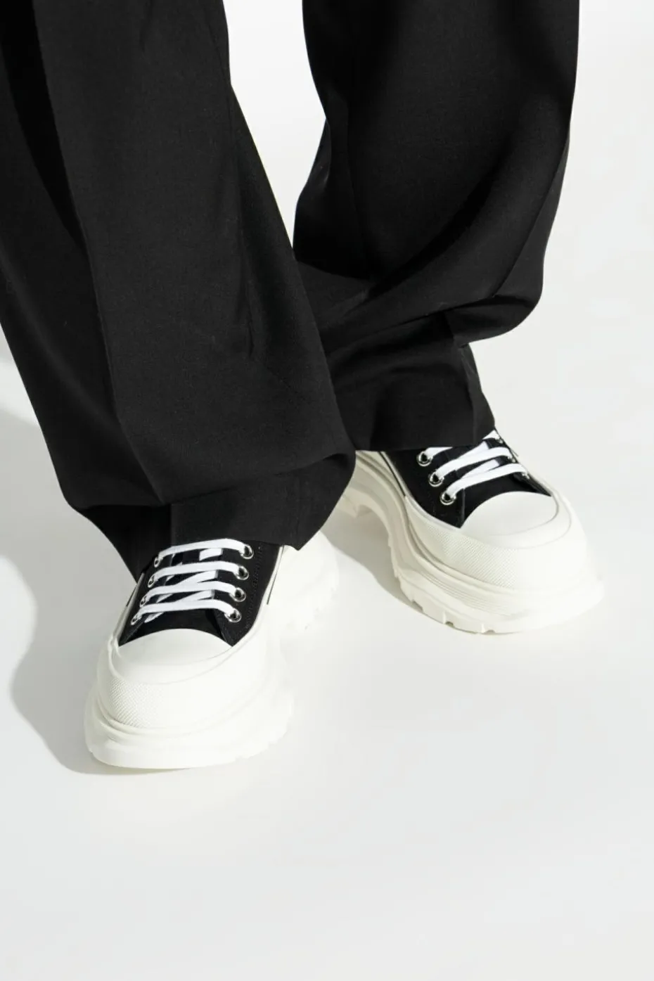 Alexander McQueen CZARNY Buty sportowe na platformie