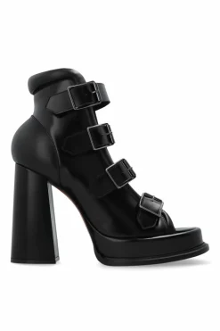 Alexander McQueen CZARNY Skórzane buty