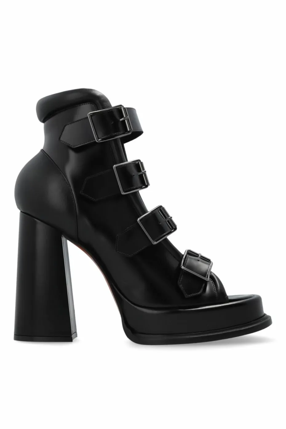Alexander McQueen CZARNY Skórzane buty
