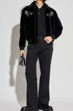 Alexander McQueen CZARNY Spodnie z paskiem