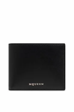 Alexander McQueen CZARNY Skórzany portfel