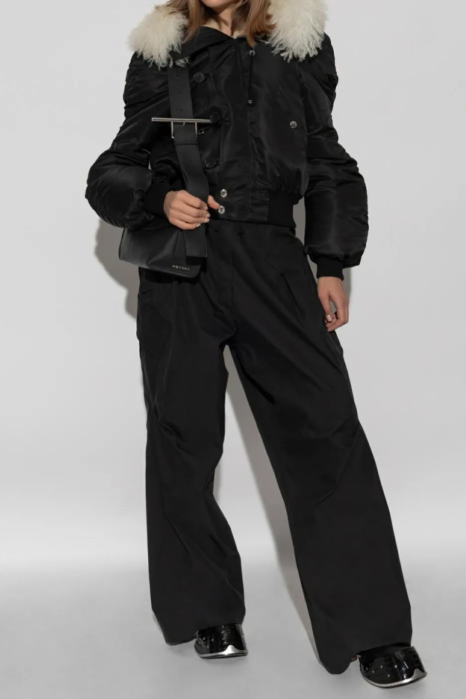 Alexander McQueen CZARNY Kurtka typu `bomber`