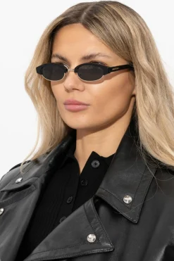 Alexander McQueen CZARNY Okulary przeciwsłoneczne