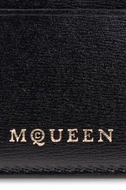 Alexander McQueen CZARNY Skórzane etui na karty