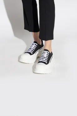 Alexander McQueen CZARNY Buty sportowe na platformie