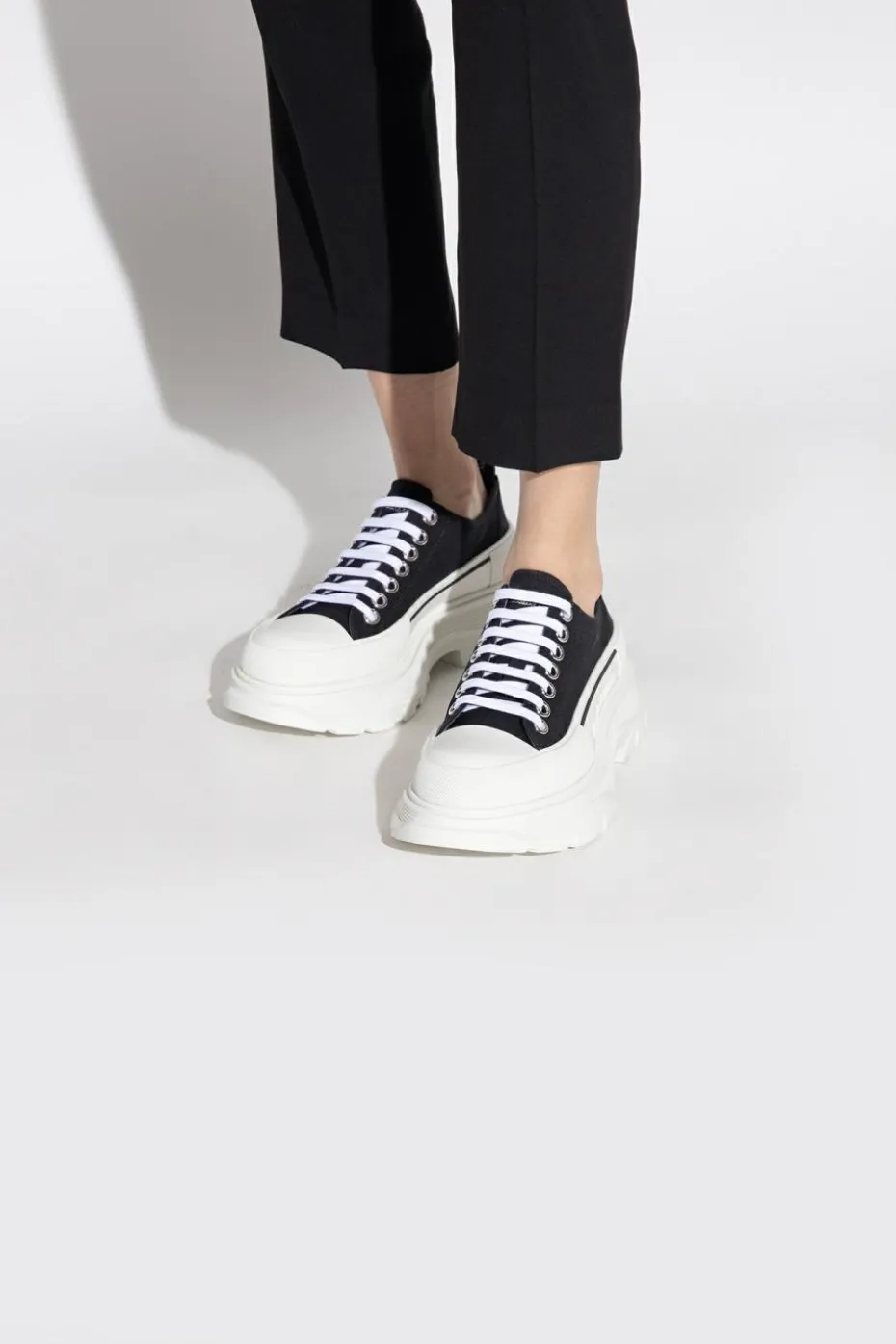 Alexander McQueen CZARNY Buty sportowe na platformie