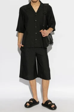 Alexander McQueen CZARNY Szorty ze wzorem