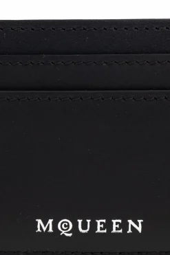 Alexander McQueen CZARNY Skórzane etui na karty