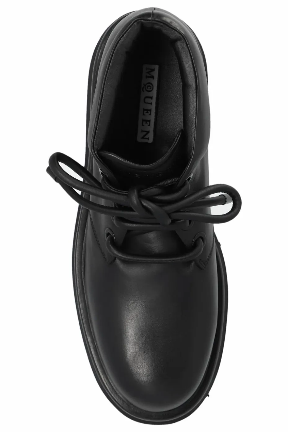 Alexander McQueen CZARNY Skórzane buty na platformie