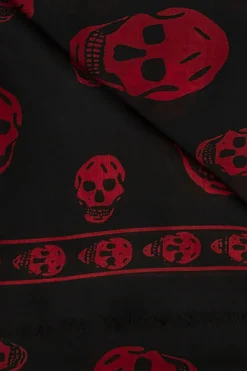 Alexander McQueen CZARNY Szal z logo