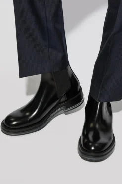 Alexander McQueen CZARNY Skórzane sztyblety