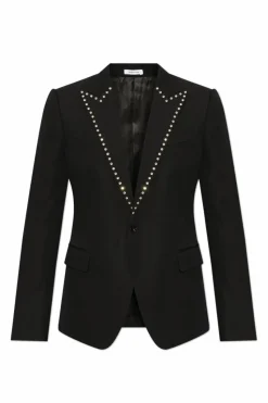 Alexander McQueen CZARNY Wełniana marynarka