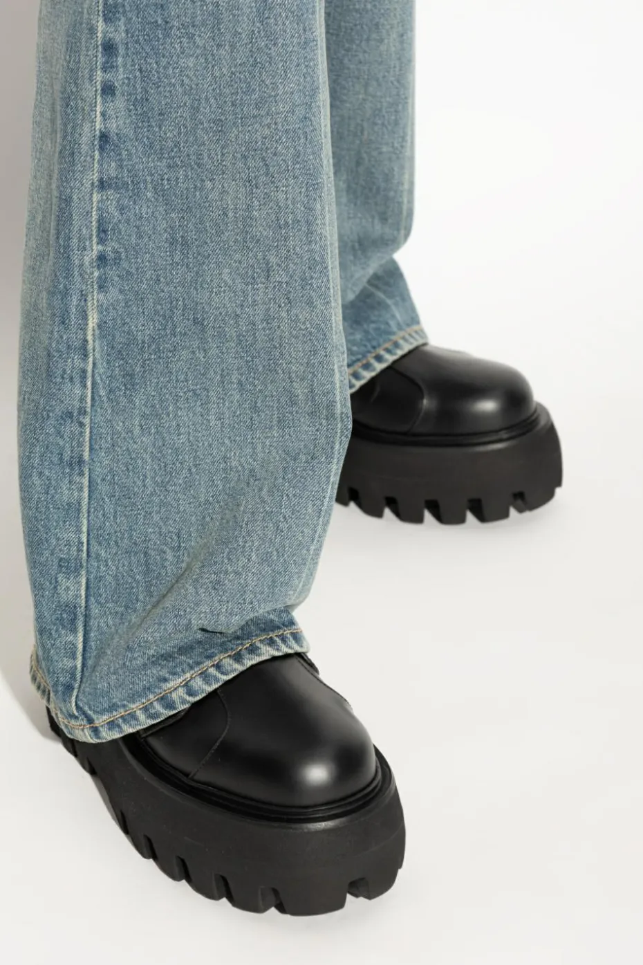 Alexander McQueen CZARNY Skórzane botki