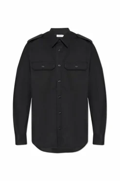 Alexander McQueen CZARNY Koszula z pagonami na ramionach