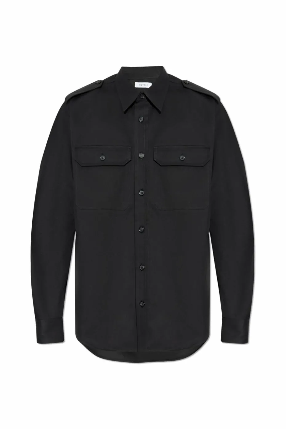 Alexander McQueen CZARNY Koszula z pagonami na ramionach