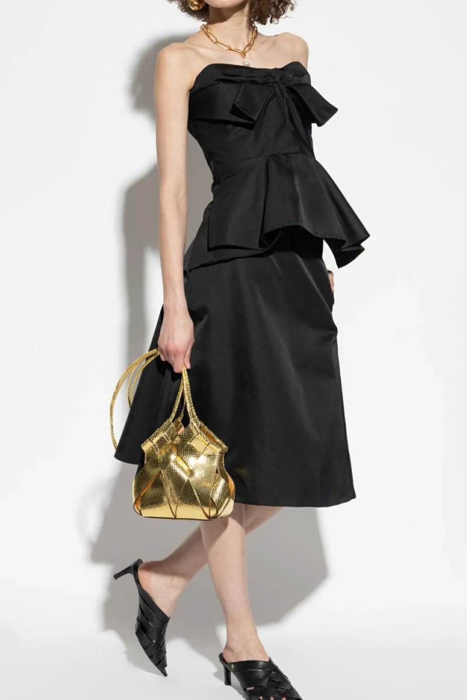 Alexander McQueen CZARNY Gorset z odkrytymi ramionami