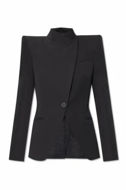 Alexander McQueen CZARNY Wełniana marynarka