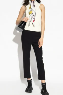 Alexander McQueen CZARNY Spodnie w kant