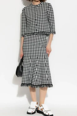 Alexander McQueen CZARNY Kardigan ze wzorem
