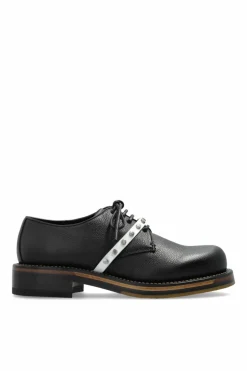 Alexander McQueen CZARNY Skórzane buty z ćwiekami