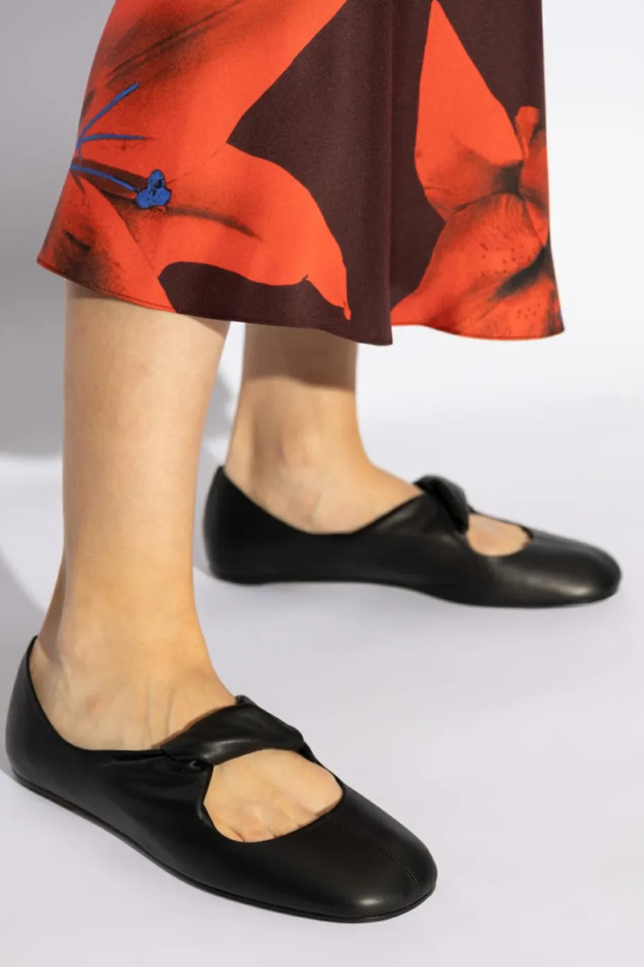 Alexander McQueen CZARNY Skórzane buty