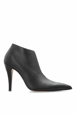Alexander McQueen CZARNY Skórzane buty na obcasie