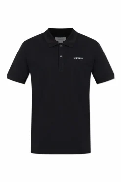 Alexander McQueen CZARNY Polo z wyszytym logo