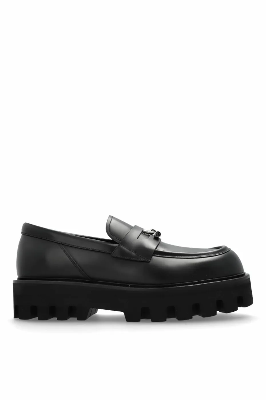 Alexander McQueen CZARNY Buty typu `loafers` na platformie