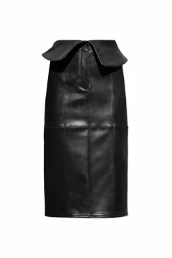 Alexander McQueen CZARNY Skórzana spódnica