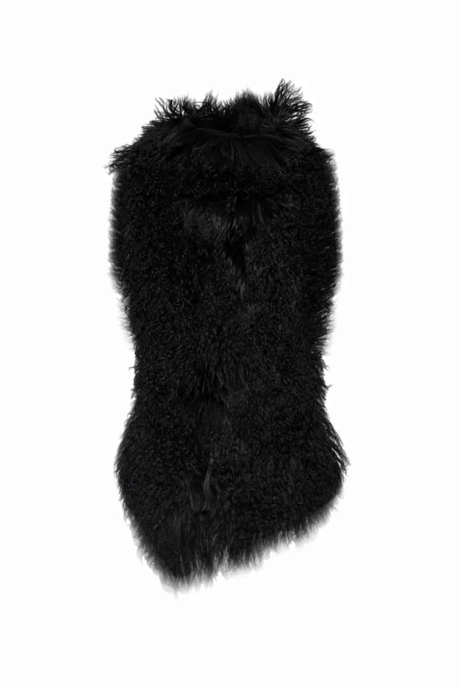 Alexander McQueen CZARNY Futrzana kamizelka