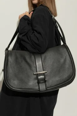 Alexander McQueen CZARNY Skórzana torba