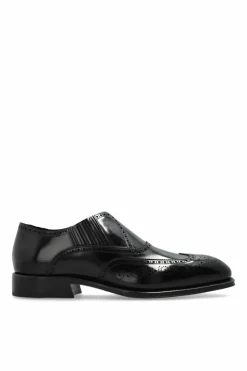 Alexander McQueen CZARNY Skórzane buty