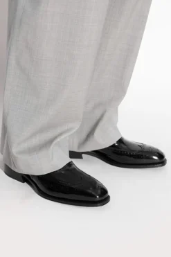 Alexander McQueen CZARNY Skórzane buty