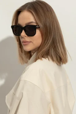 Alexander McQueen CZARNY Okulary przeciwsłoneczne