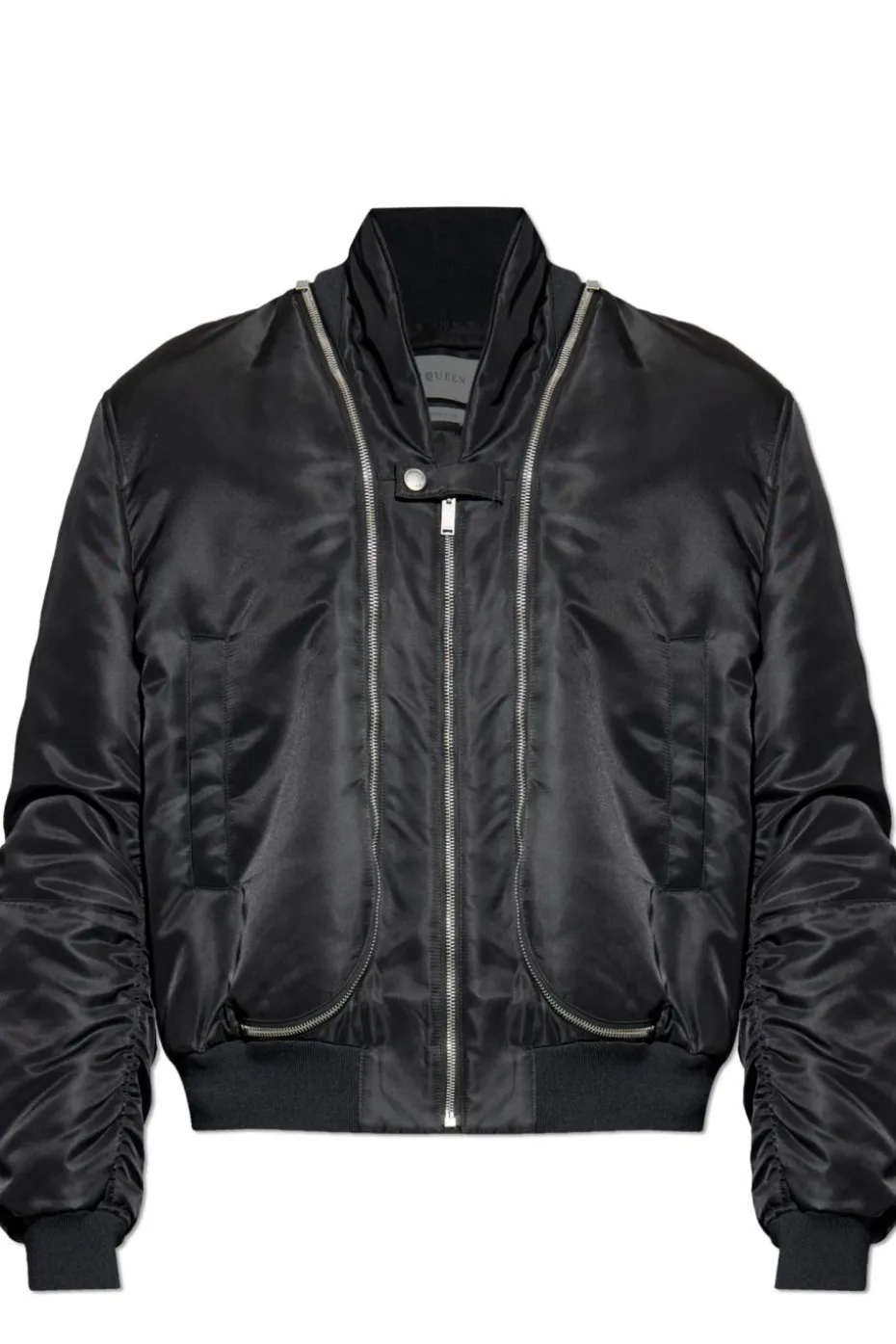 Alexander McQueen CZARNY Kurtka typu `bomberka`