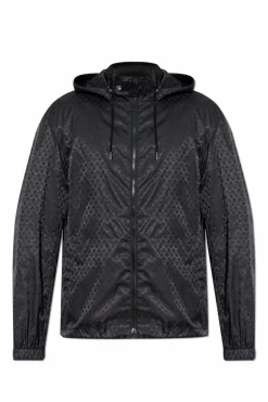 Alexander McQueen CZARNY Lekka kurtka z odpinanym kapturem