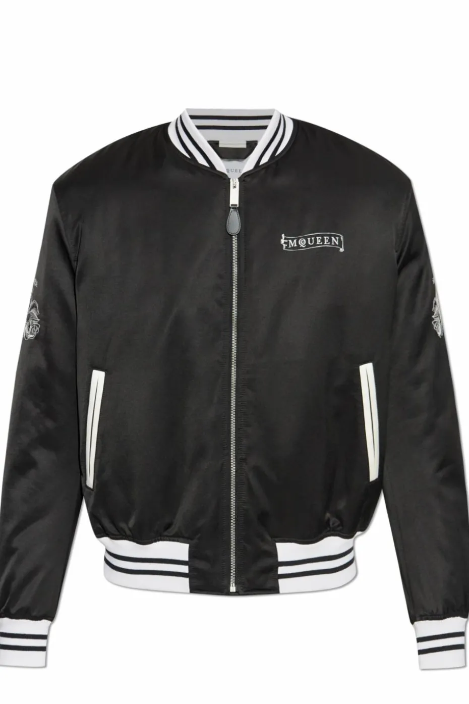 Alexander McQueen CZARNY Kurtka typu `bomber`