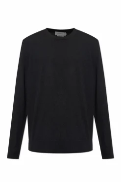 Alexander McQueen CZARNY Kaszmirowy sweter z okrągłym dekoltem