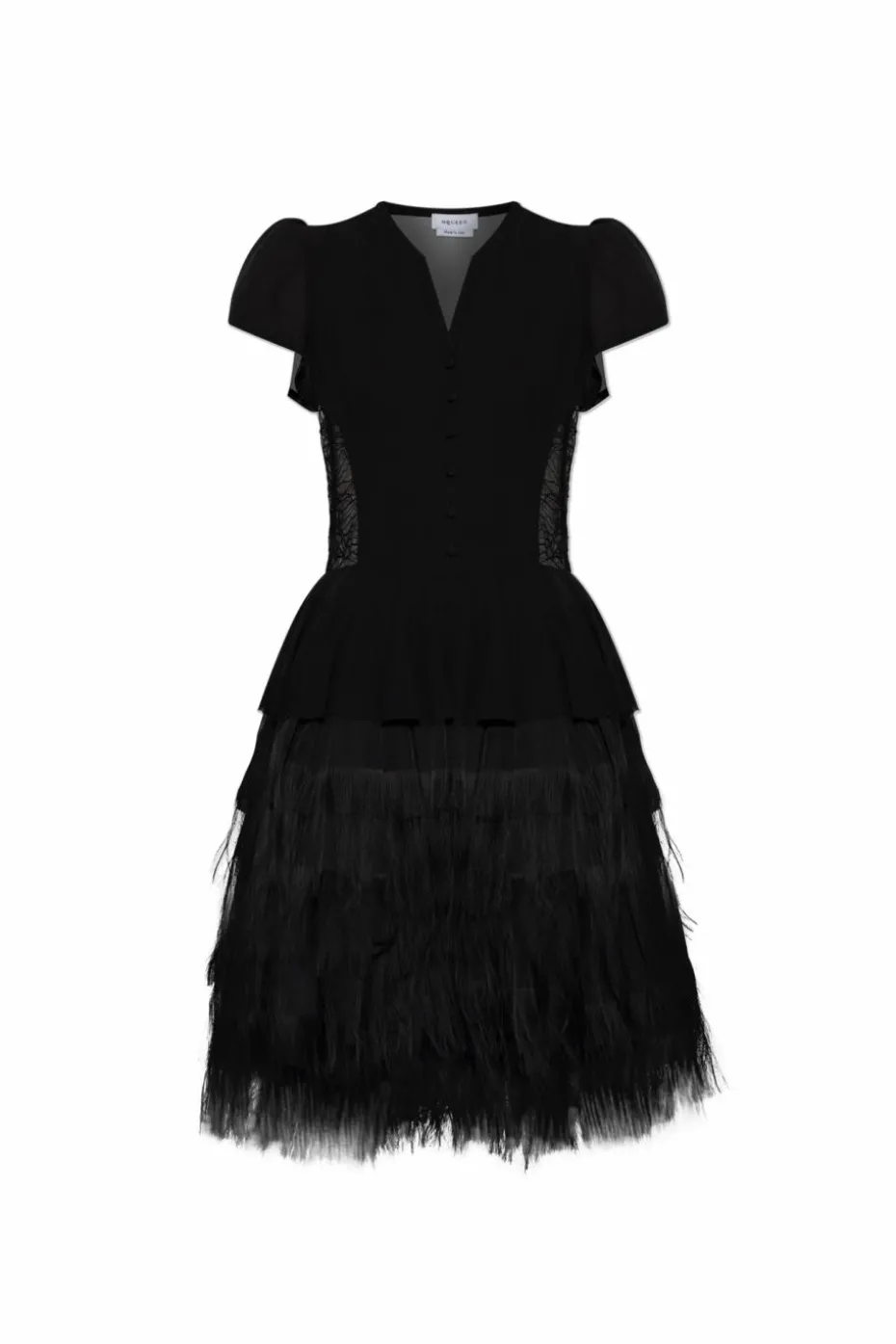 Alexander McQueen CZARNY Jedwabna sukienka