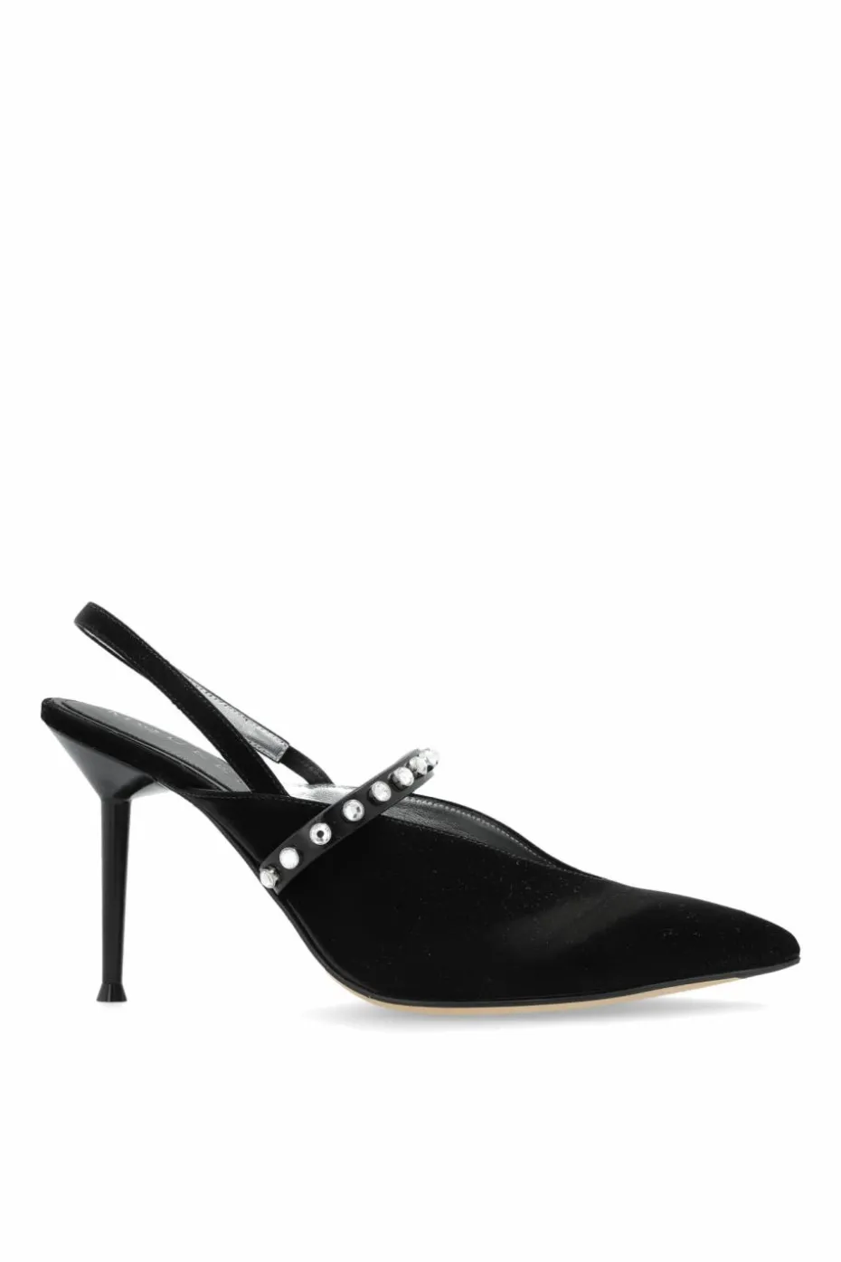 Alexander McQueen CZARNY Buty na obcasie z połyskującymi kryształami
