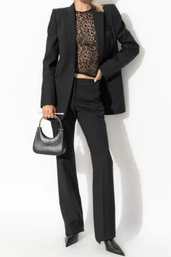 Alexander McQueen CZARNY Spodnie w kant