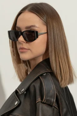 Alexander McQueen CZARNY Okulary przeciwsłoneczne