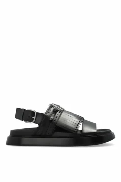 Alexander McQueen CZARNY Skórzane buty